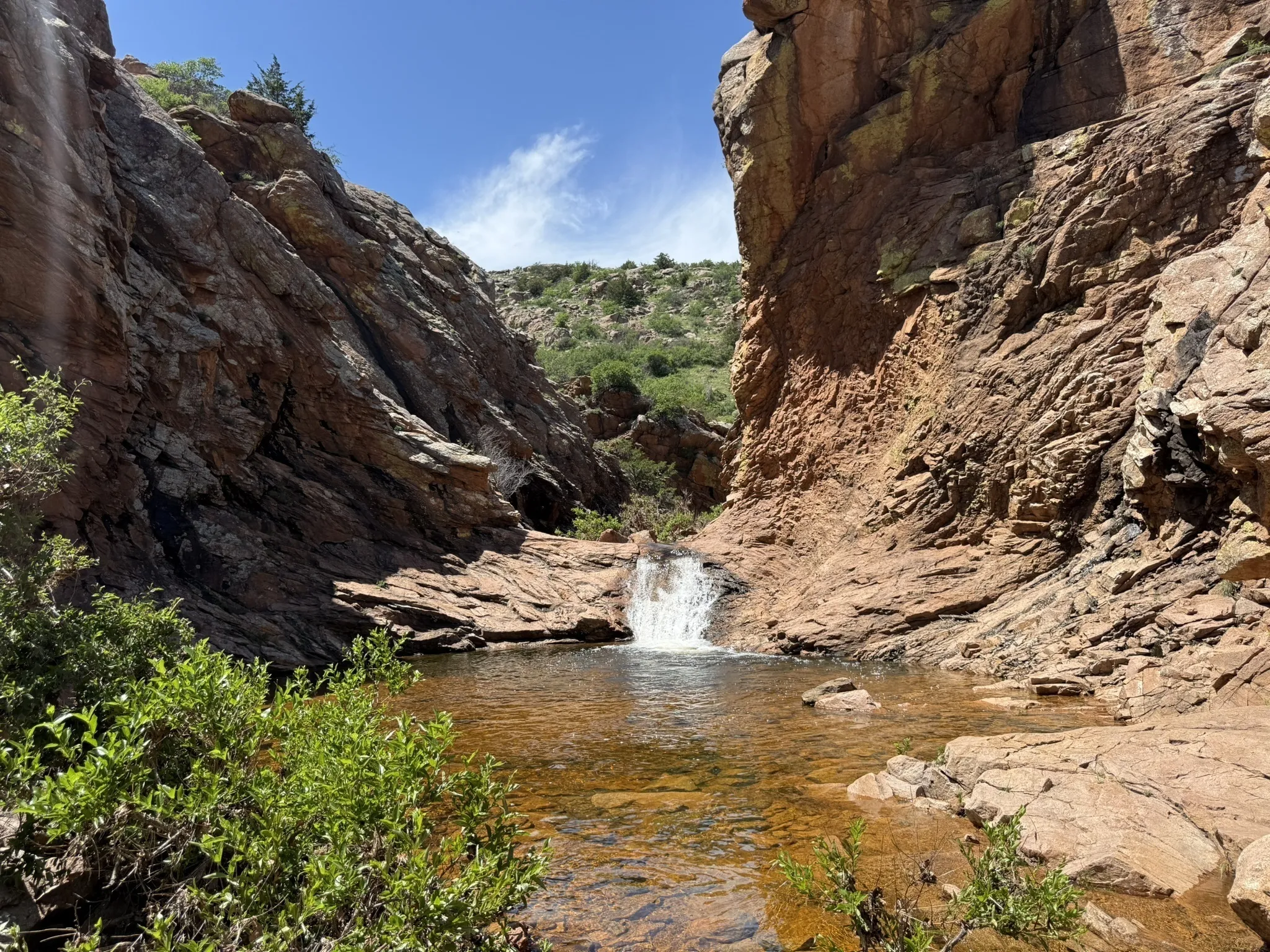 Post Oak falls trail in the Wichita Mountains wildlife Refuge